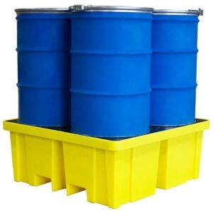 Supplier of Romold BP4XL 4 Drum Spill Pallet with Extra Capacity in UAE